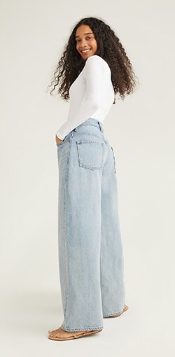 Womens Loose Fit Jeans Ripped Wide Leg For Women High Waist Blue Wash  Casual Cotton Denim Trousers Summer Baggy Jean Pants 220701 From Lu006,  $25.27 | DHgate.Com